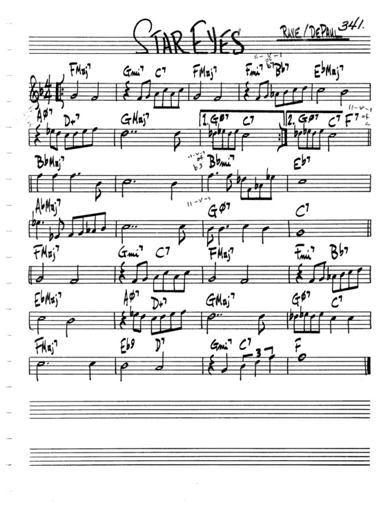 Partitura da música Star Eyes v.5