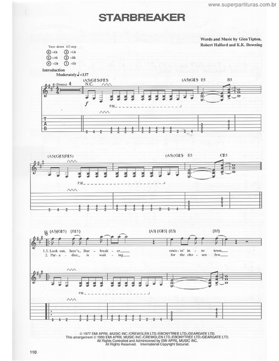 Partitura da música Starbreaker