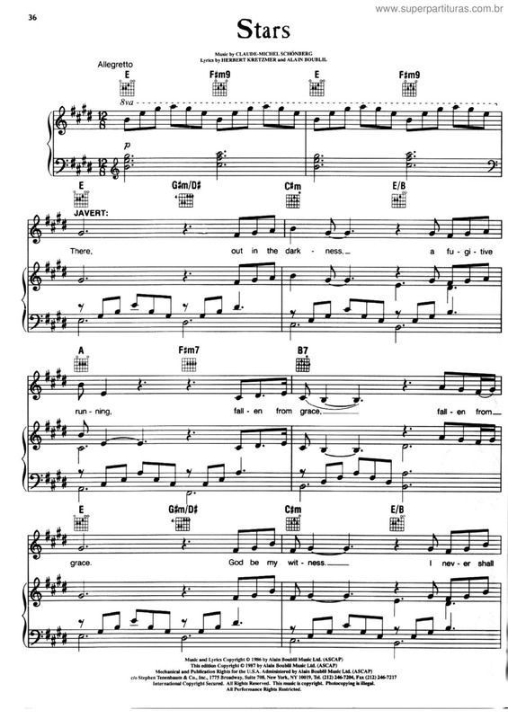 Partitura da música Stars v.3