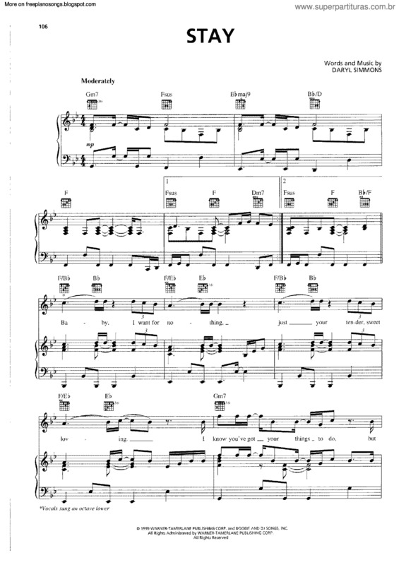 Partitura da música Stay v.12