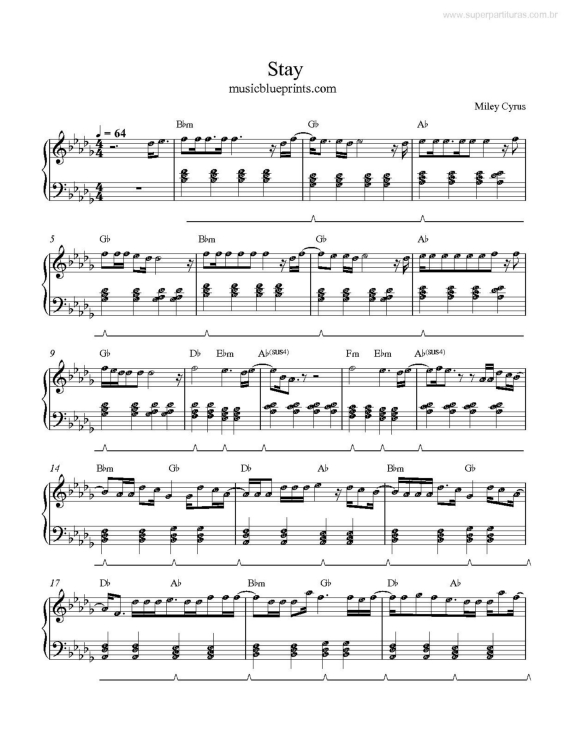 Partitura da música Stay v.5