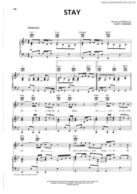 Partitura da música Stay v.7