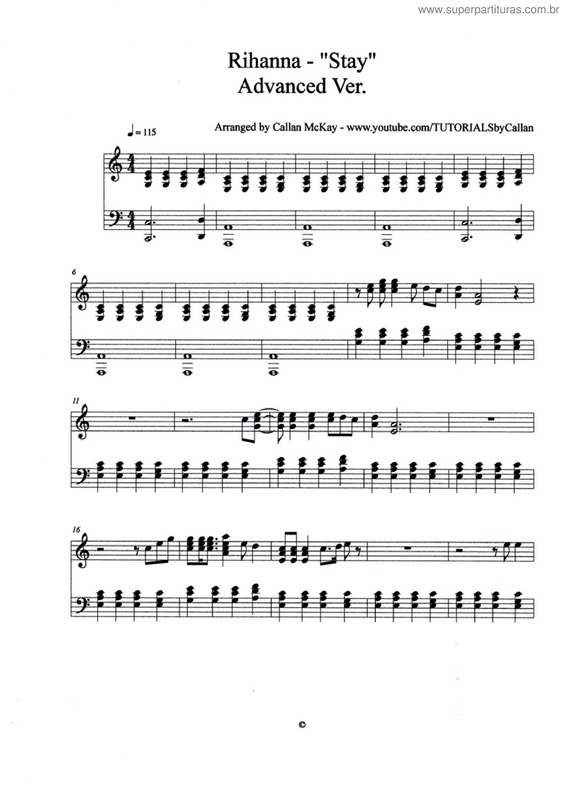 Partitura da música Stay v.9