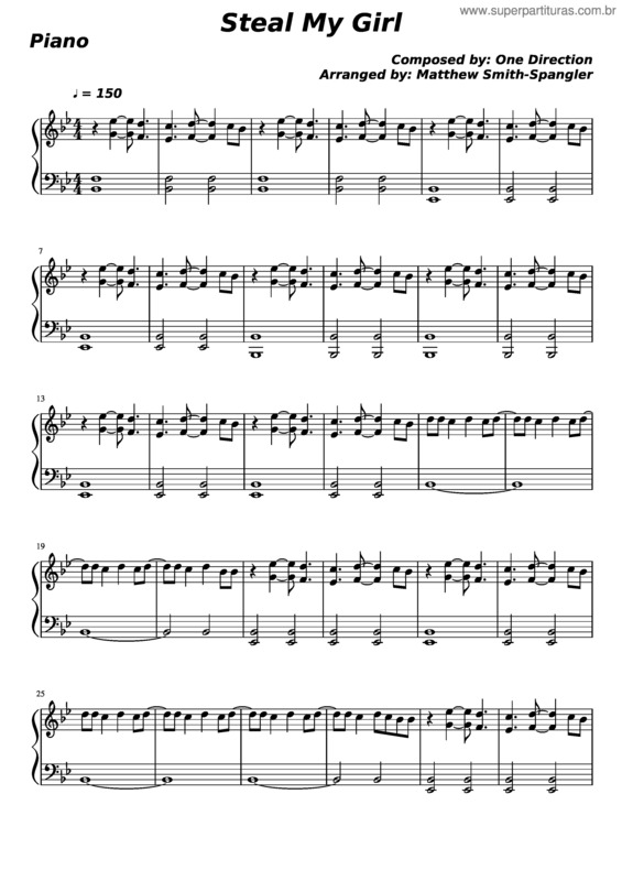 Partitura da música Steal My Girl