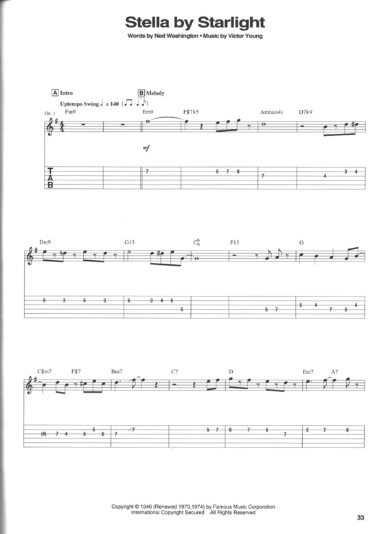 Partitura da música Stella By Starlight v.4