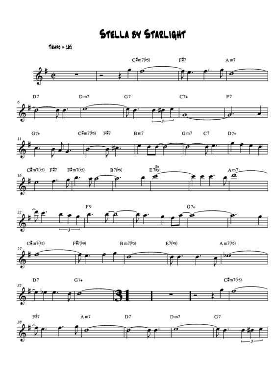Partitura da música Stella by Starlight v.5