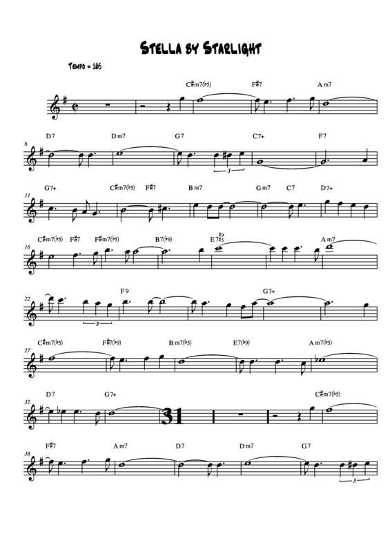 Partitura da música Stella by Starlight v.5