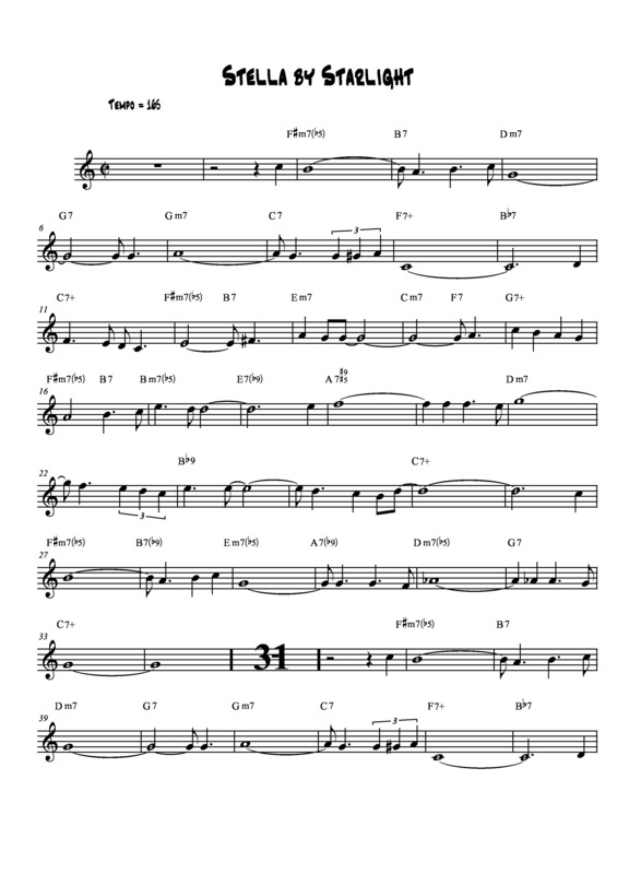 Partitura da música Stella by Starlight v.6