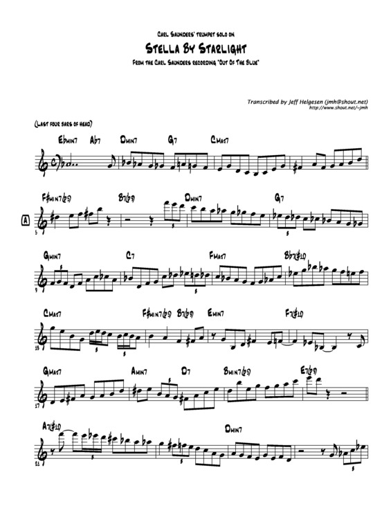 Partitura da música Stella by Starlight v.7