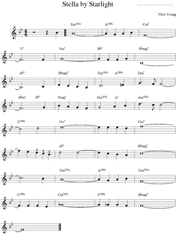 Partitura da música Stella by Starlight