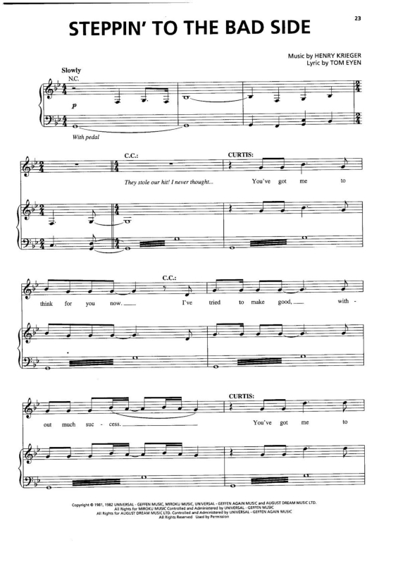 Partitura da música Stepping` to the Bad Side