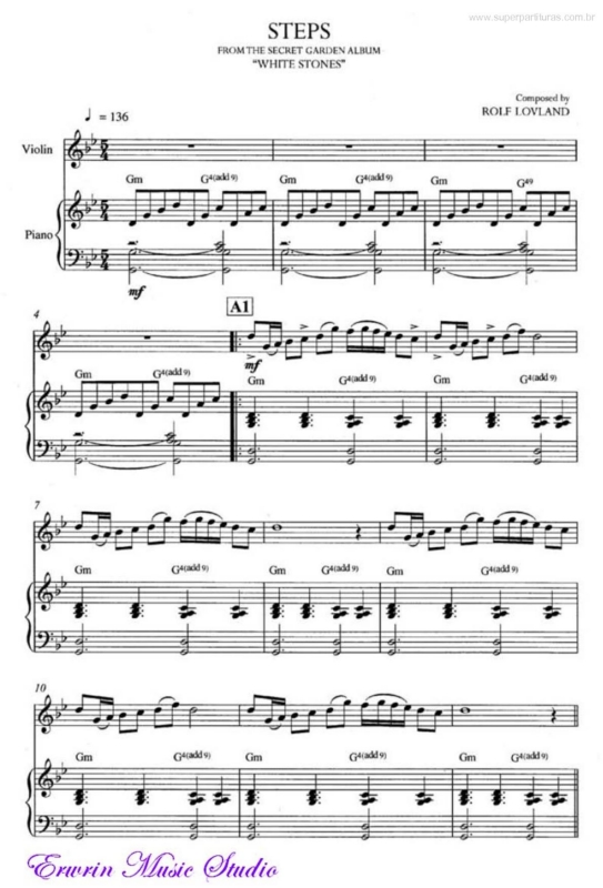 Partitura da música Steps