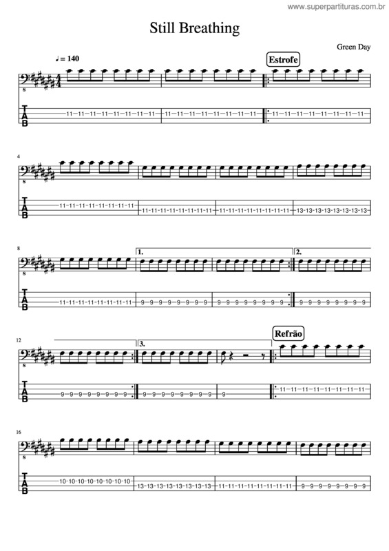 Partitura da música Still Breathing