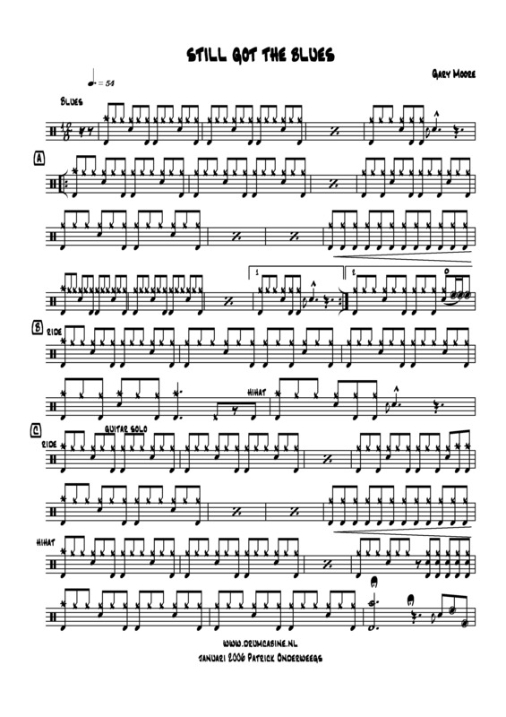 Partitura da música Still Got The Blues v.2