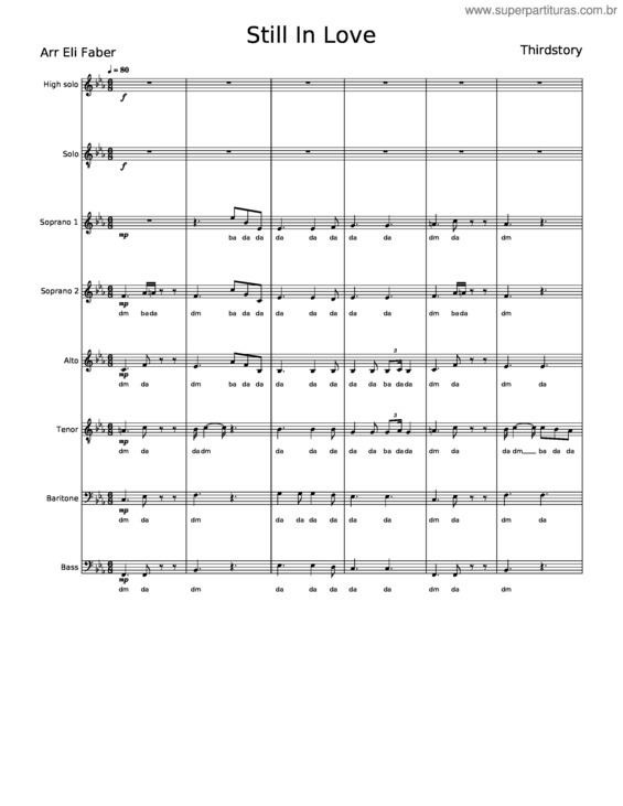 Partitura da música Still In Love – Thirdstory