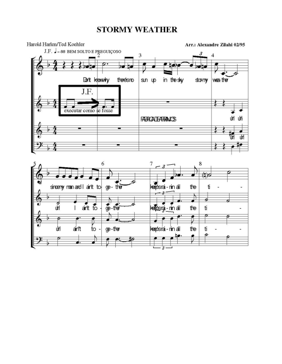 Partitura da música Stormy Weather