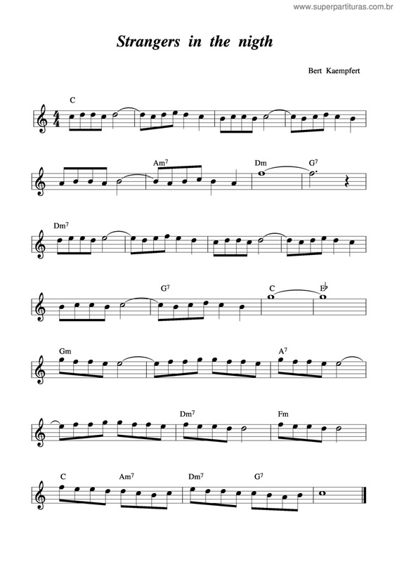 Partitura da música Strangers In The Nigth