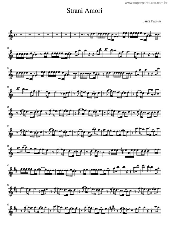 Partitura da música Strani Amori v.3
