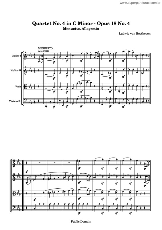 Partitura da música String Quartet No. 4 v.4