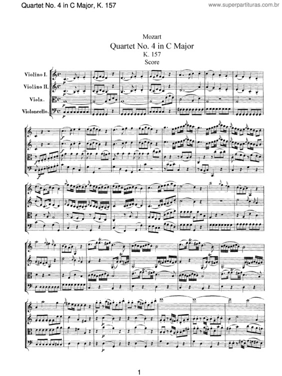 Partitura da música String Quartet No. 4 v.5
