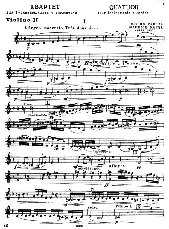 Partitura da música String Quartet v.3