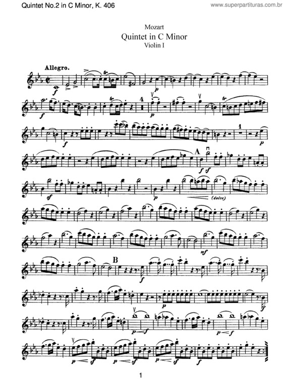 Partitura da música String Quintet No. 2 v.2
