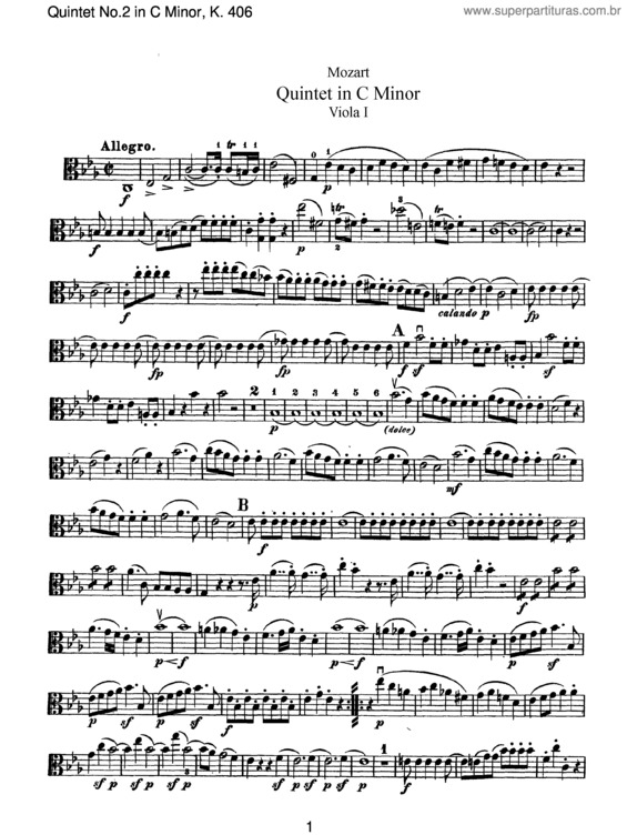 Partitura da música String Quintet No. 2 v.4