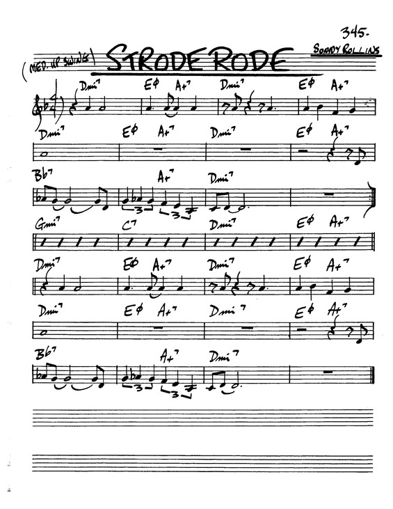 Partitura da música Strode Rode