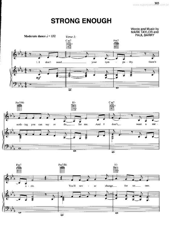 Partitura da música Strong Enough