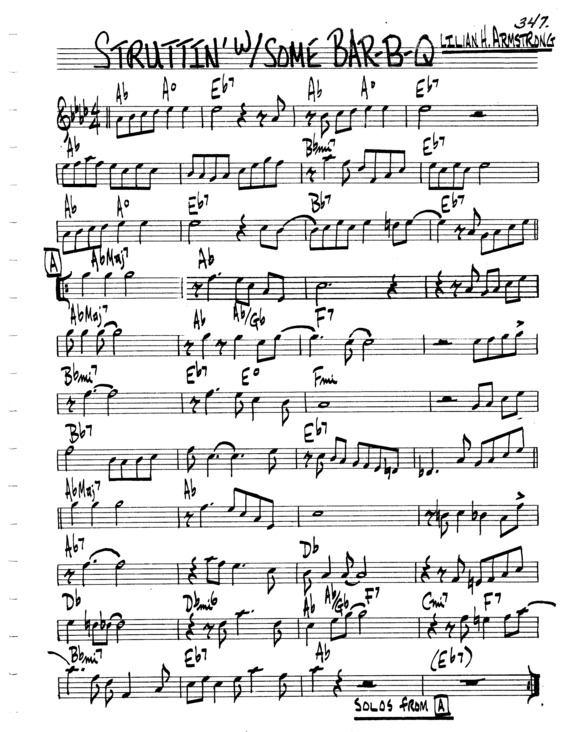 Partitura da música Struttin With Some Bar B Q v.4