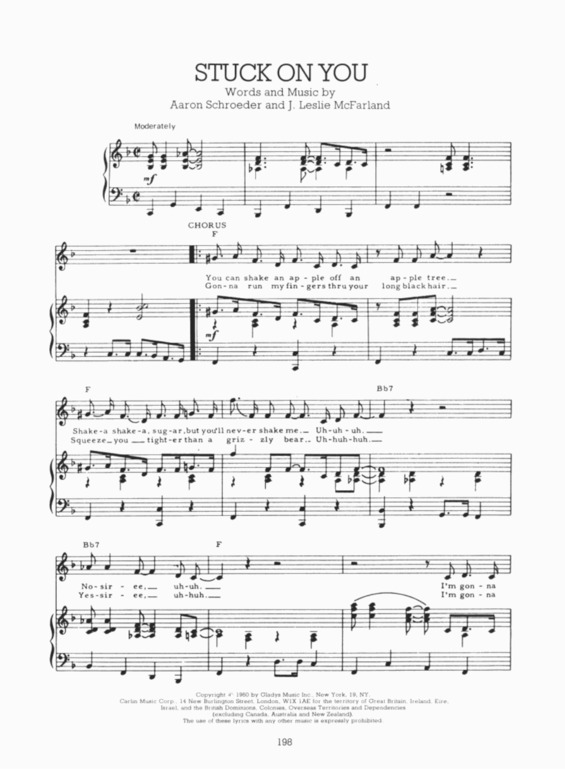 Partitura da música Stuck On You v.3