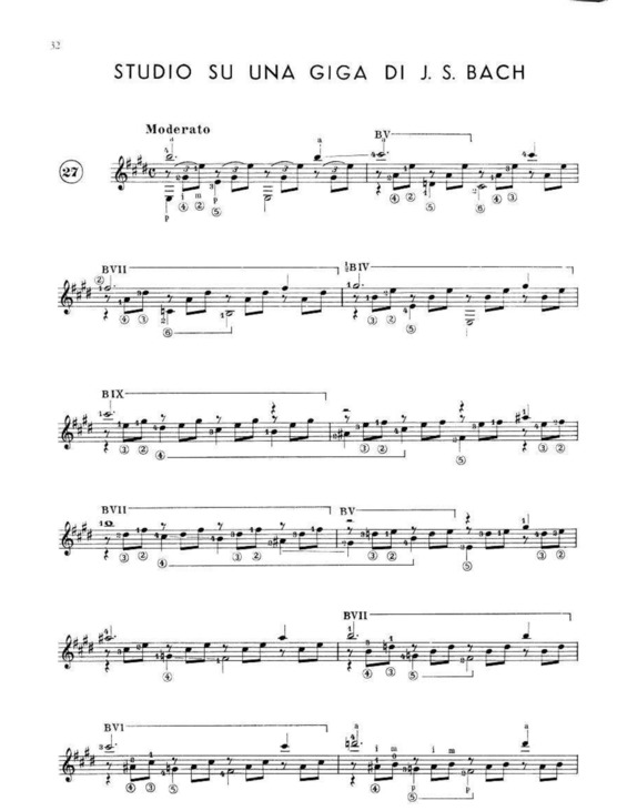 Partitura da música Studio Su Una Giga Di Bach