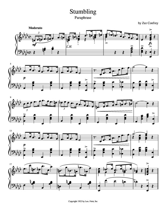 Partitura da música Stumbling