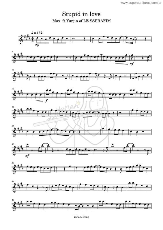 Partitura da música Stupid In Love