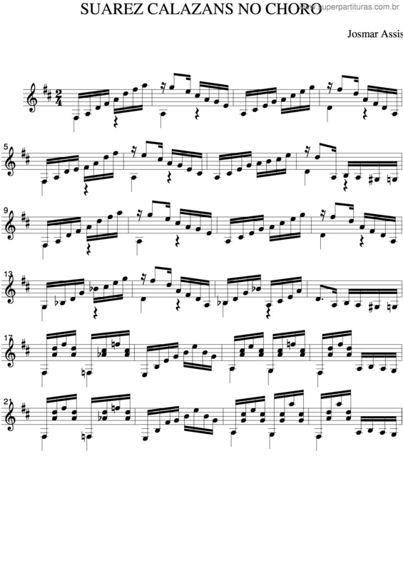 Partitura da música Suarez Calazans No Choro 