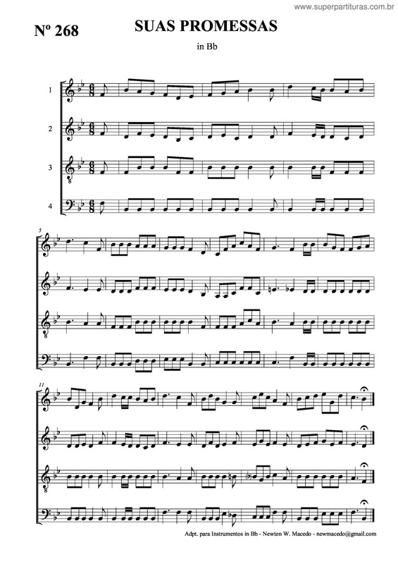 Partitura da música Suas Promessas v.2