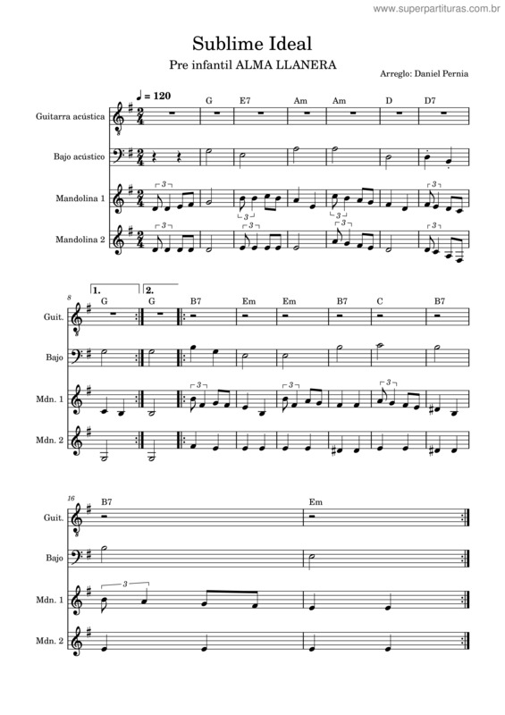 Partitura da música Sublime Ideal