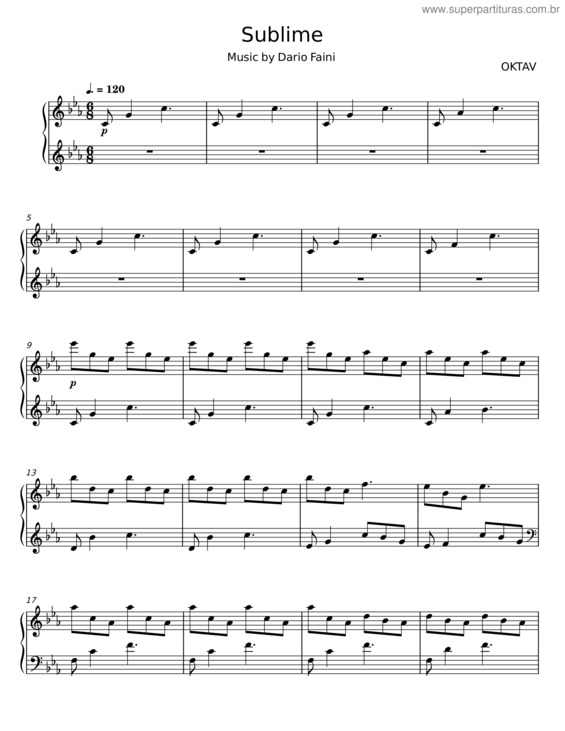 Partitura da música Sublime v.4