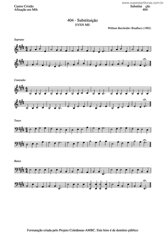 Partitura da música Substituição v.10