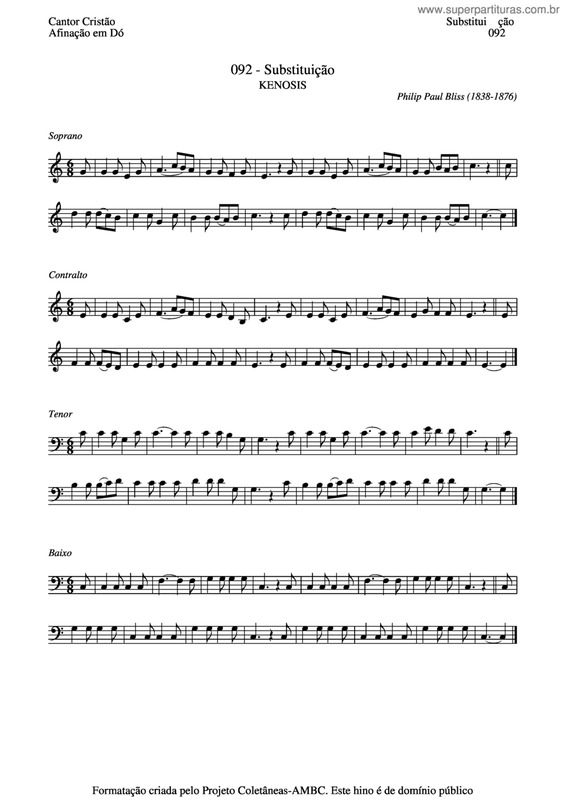 Partitura da música Substituição v.3