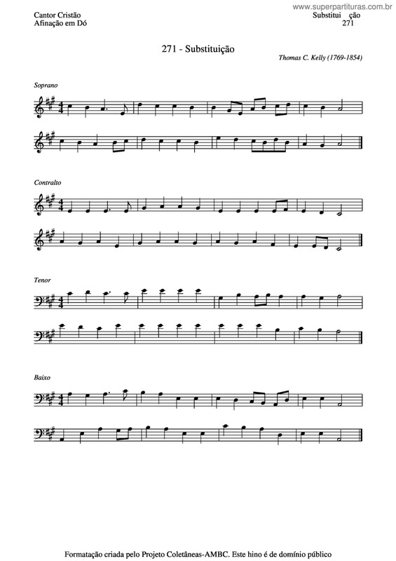 Partitura da música Substituição v.4