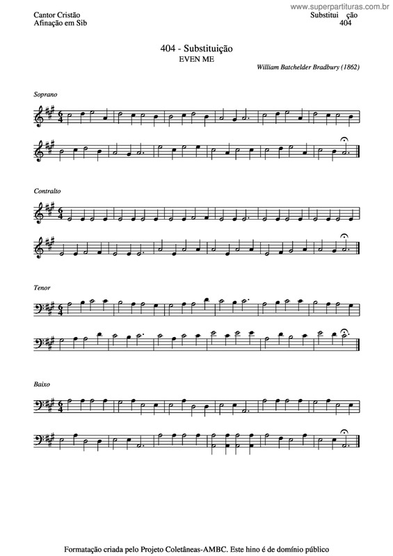 Partitura da música Substituição v.7