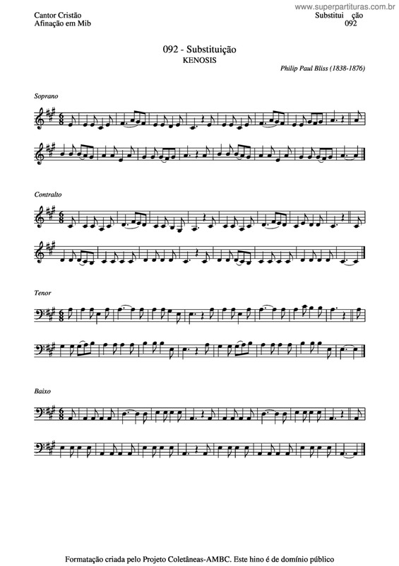 Partitura da música Substituição v.8