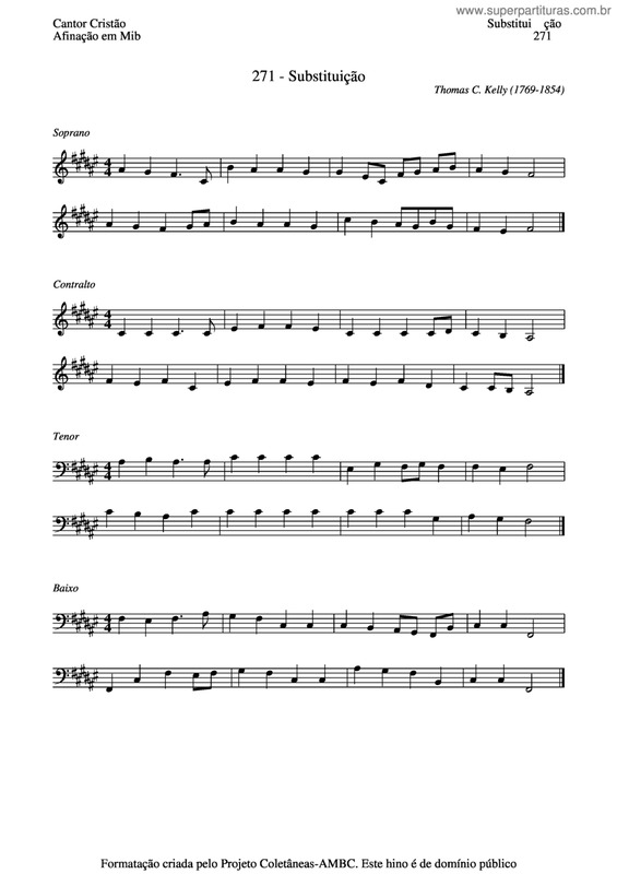 Partitura da música Substituição v.9