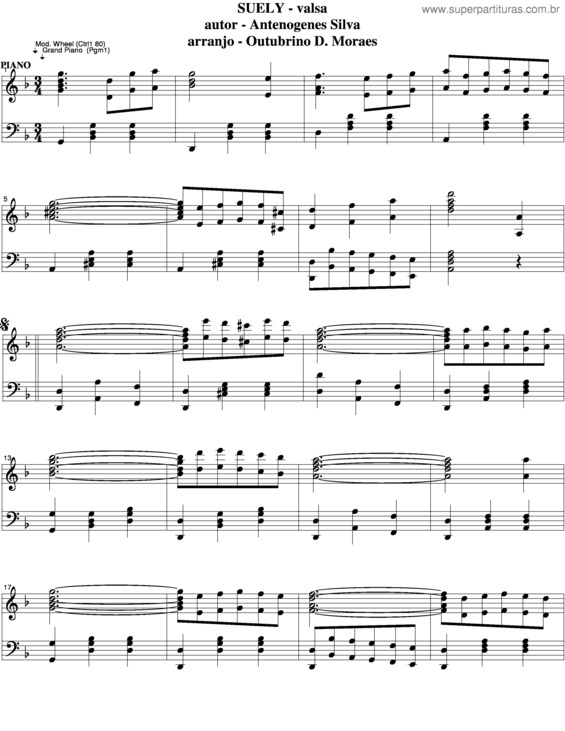 Partitura da música Suely v.8