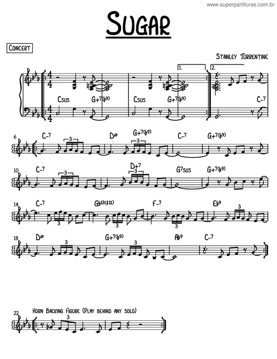 Partitura da música Sugar v.2