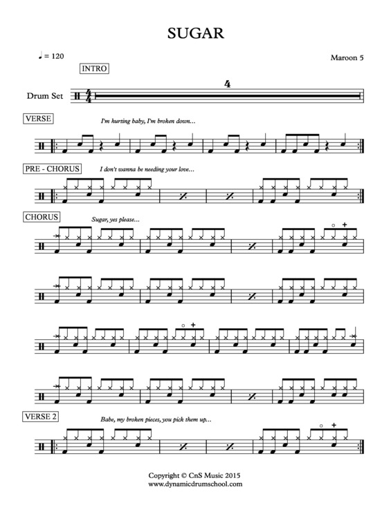 Partitura da música Sugar v.7