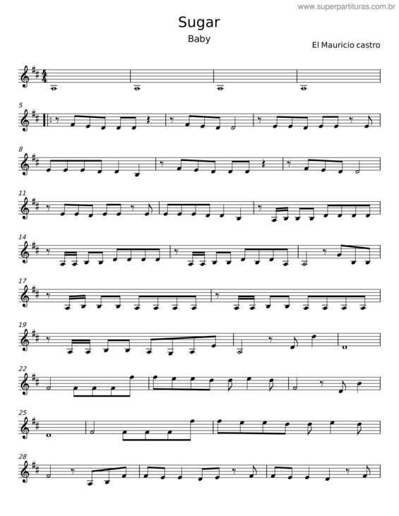 Partitura da música Sugar v.8