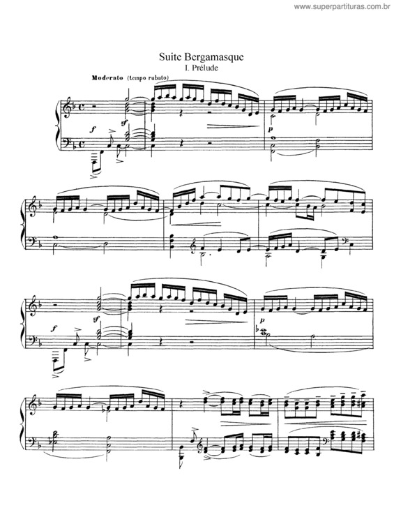 Partitura da música Suite Bergamasque v.2