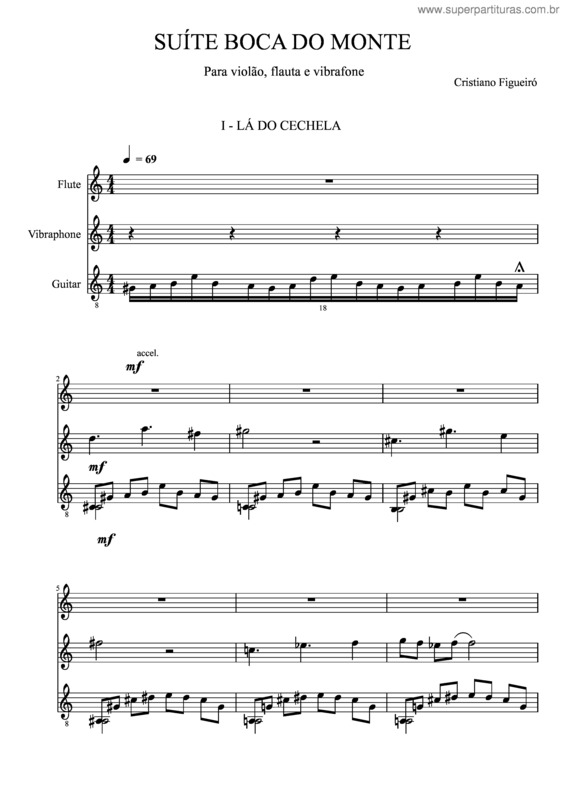 Partitura da música Suíte Boca do Monte